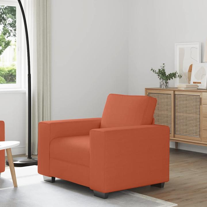 Image du produit VidaXL Fauteuil Rouge Orange 60 cm Tissu velours côtelé
