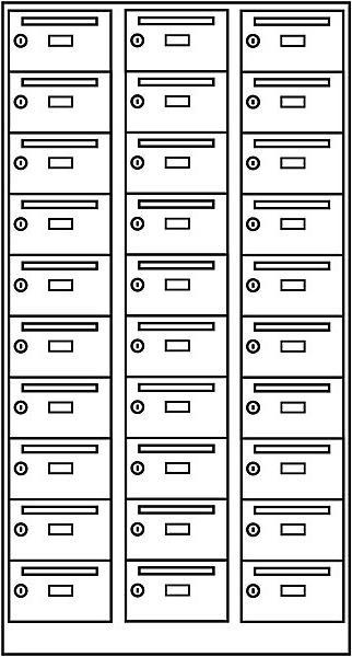 Actual product image Wolf Mail distribution cabinet (105 x 50 x 195 cm)