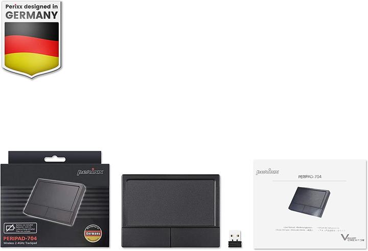 Produktbild Perixx PERIPAD-704, grosses kabelloses Touchpad, schwarz (DE, Kabellos)