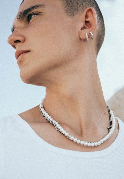 Immagine prodotto Haze & Glory Halskette Muschelperle Organic Beads 925 Silber (Argento 925, Nessuna pietra, Acciaio inossidabile, Perle di conchiglia)