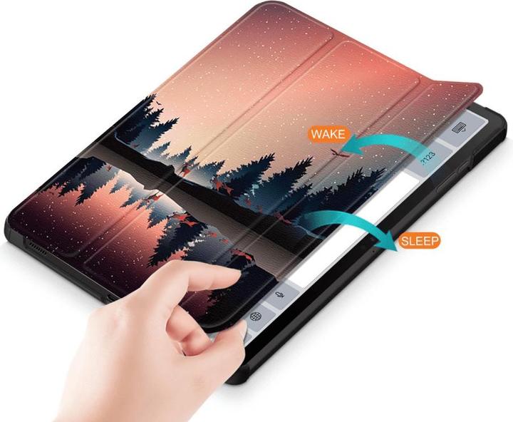 Actual product image Cover-Discount Galaxy Tab S9+ - Tri-fold Smart Case Forest (Galaxy Tab S10+, Galaxy Tab S9+)