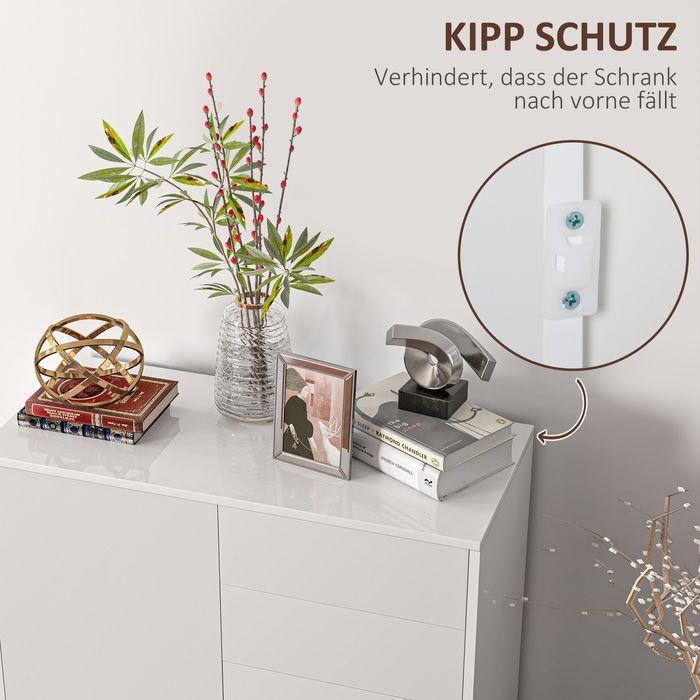 Produktbild Swisshandel24 Sideboard Aufbewahrungsschrank mit Schublade, 2 Türen für Küche Weiss