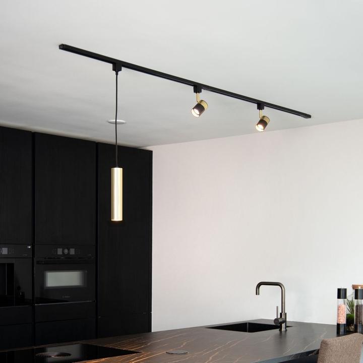 Immagine prodotto Lucide Pendente TRACK FLORIS - Sistema a binario - 1xGU10 - Oro opaco / ottone 09955/01/02 (GU10)