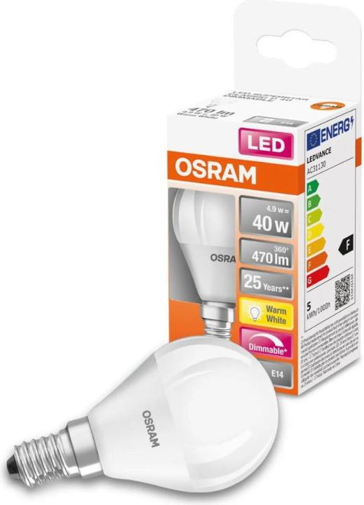 Actual product image Osram Superstar Classic P (E14, 4.50 W, 470 lm, 1 x, F)