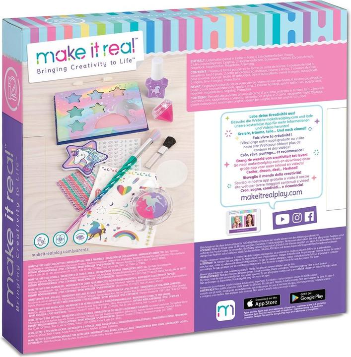 Actual product image Make it Real Beauty set unicorn