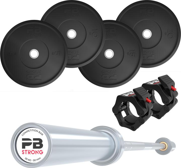 Produktbild Perform Better PB Strong Komplettset Gummi 120 kg (Men) (2 x 15 kg, 2 x 5 kg, 2 x 20 kg, 2 x 10 kg)