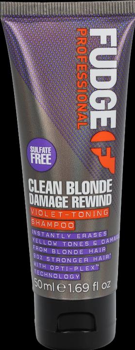 Fudge Clean Blonde Damage Rewind (50 ml, Flüssiges Shampoo)