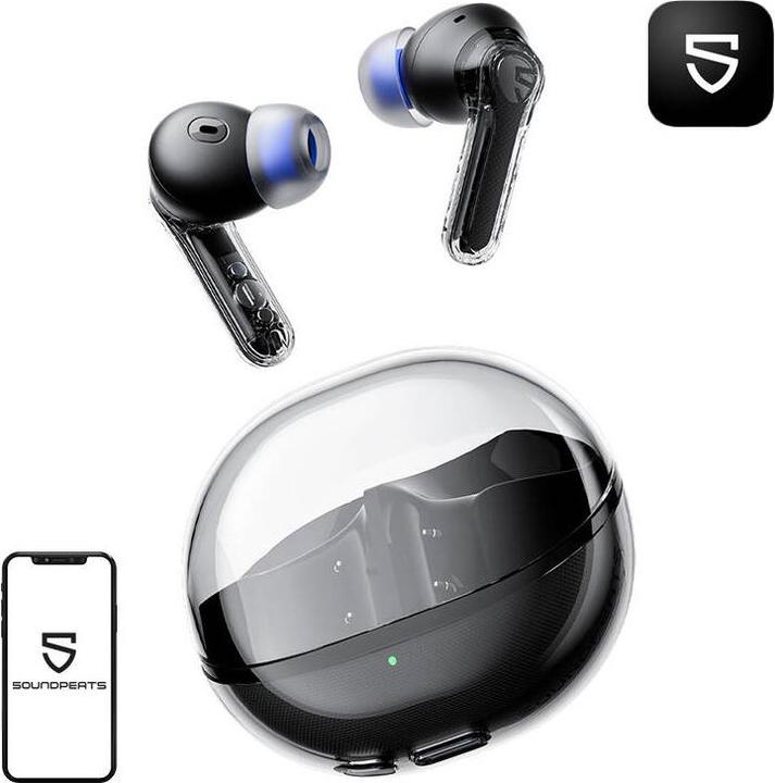 Productafbeelding Soundpeats Oortelefoon Clear (zwart) (ANC, 7 h, Draadloze)