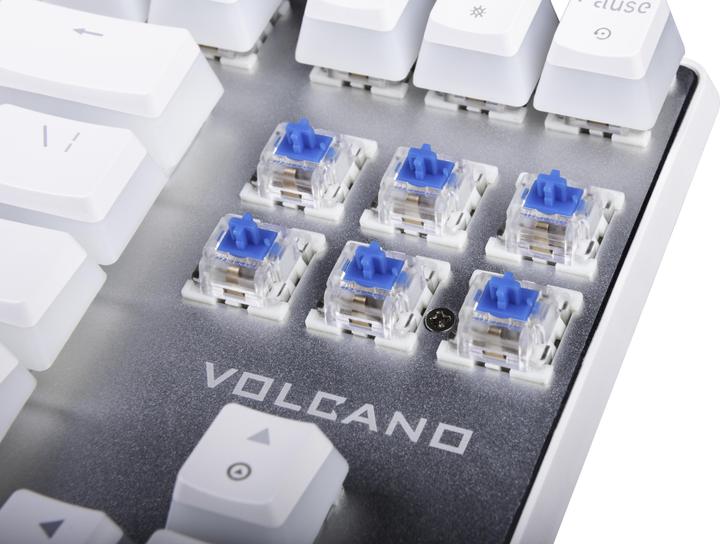 Image du produit Modecom VOLCANO LANPARTY RGB PUDDING EDITION Clavier de jeu blanc Bleu US (US, Filaire)