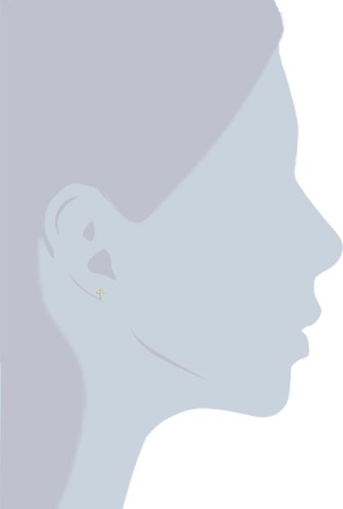 Image du produit Lulu & Jane Boucles d'oreilles femme croix laiton - 35248 (Laiton)
