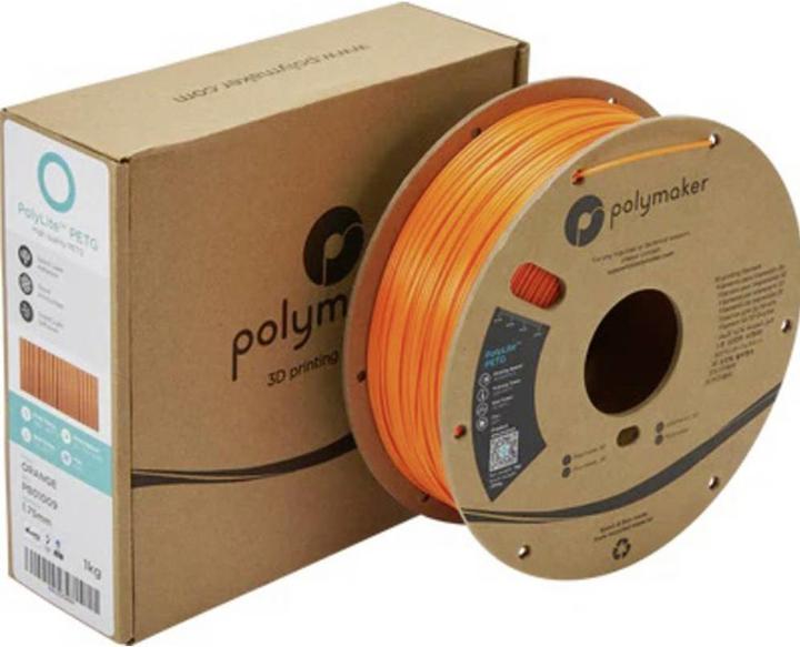 Actual product image Polymaker PolyLite PETG V2 - Orange - 1.75mm (PETG, 1.75 mm, 1000 g, Orange)