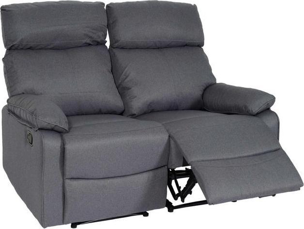 Produktbild Mendler 2er Kinosessel HWC-L93, Liegefunktion Stoff/Textil - dunkelgrau