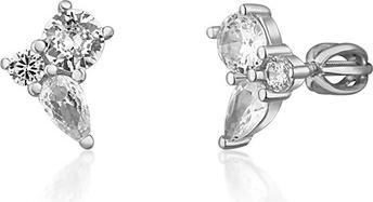 JVD - Stylish silver earrings with zircons SVLE1607XH2BISR (Silber)