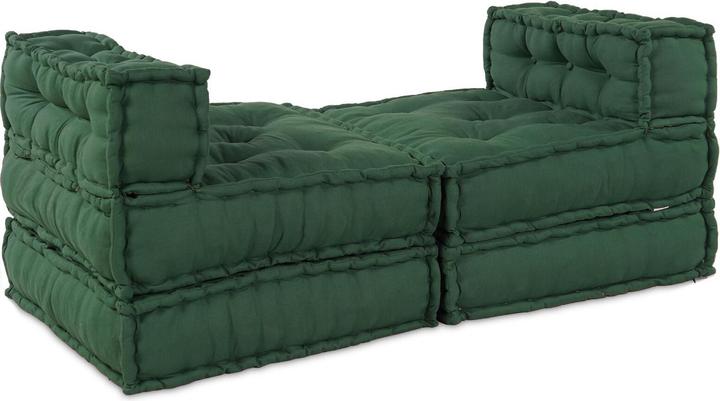 Produktbild VidaXL Modularer Pouf 4er Set Grüner Stoff
