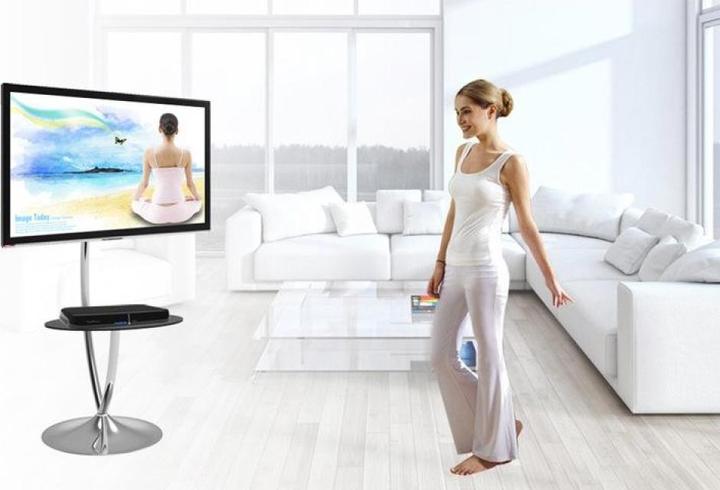 Produktbild Techly TV LED/LCD Standfuss m. runder Basis und Ablage (70", 68 kg)