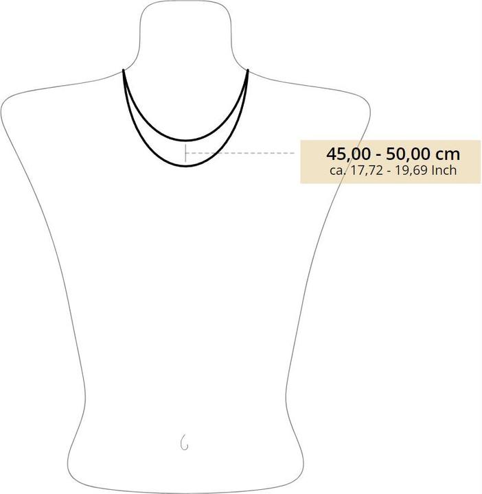 Thomas Sabo Kette mit Anhänger in organischer Tropfenform (925er Silber, 45 - 50 cm)
