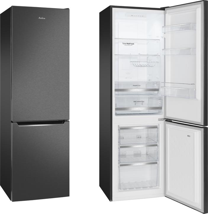 Actual product image Amica Fridge-freezer combination KGC 15495 S WxHxD 54.5 x 180 x 59 cm Fridge compartment 180 l (250 l)
