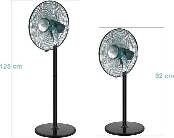 Produktbild Be Cool Standventilator 50W (Ø x H) 400mm x 1250mm Schwarz (60 dB)