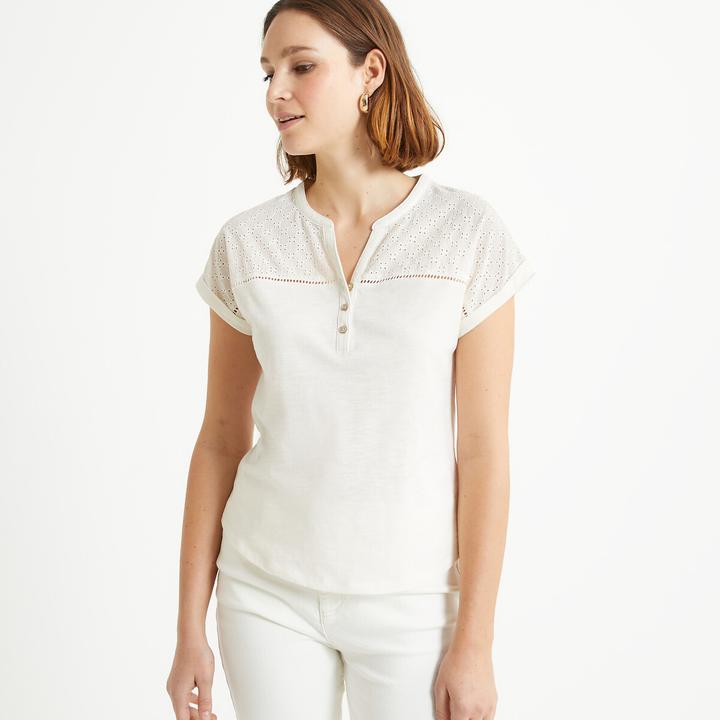 Anne Weyburn T-Shirt mit Henley-Ausschnitt (46)