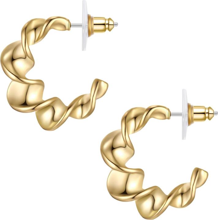 Actual product image Yokoamii Ladies hoop earrings - 36308 (Metal alloy)