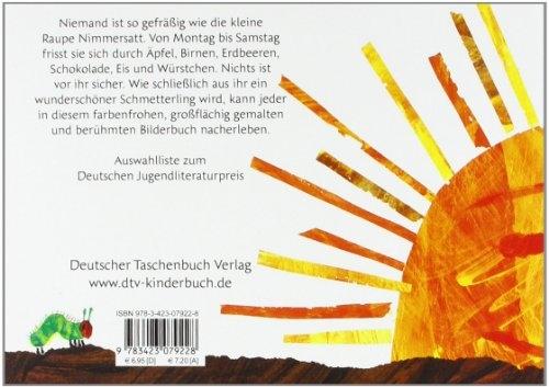 Actual product image Die kleine Raupe Nimmersatt (German, Eric Carle, 2013)