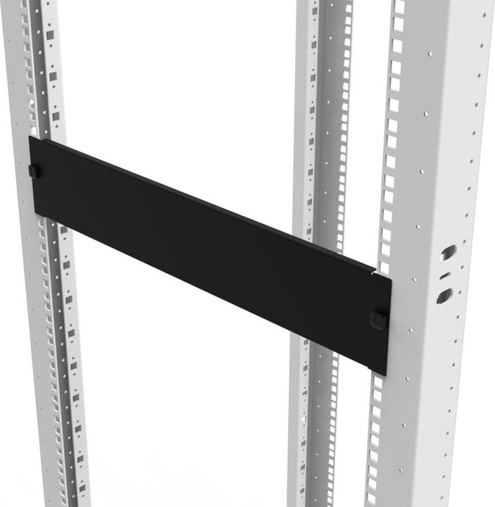 Actual product image Minkels Frontplate 1 U metal black, fix easy