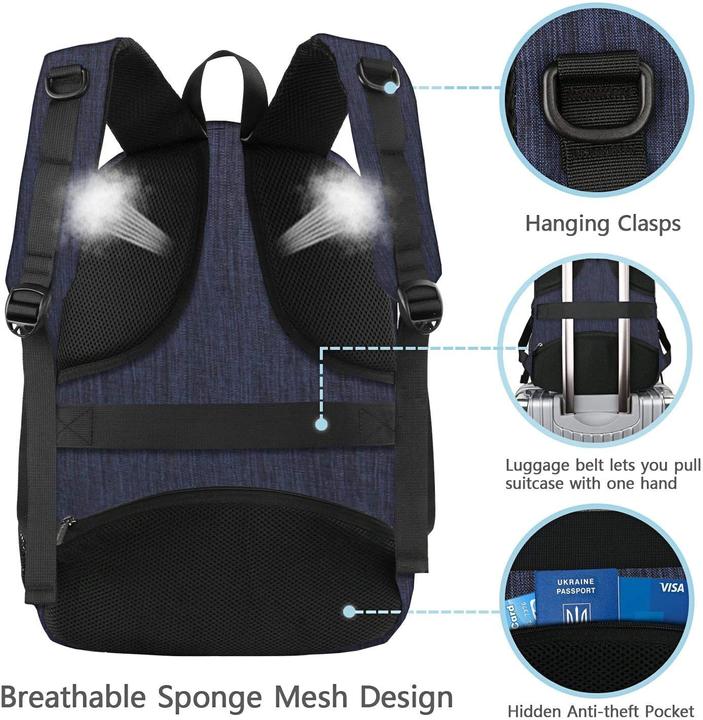 Immagine prodotto Only-Bags.Store Zaino per computer portatile da 15,6 pollici Zaino scuola Teen impermeabile Borsa scuola antifurto (32 l)
