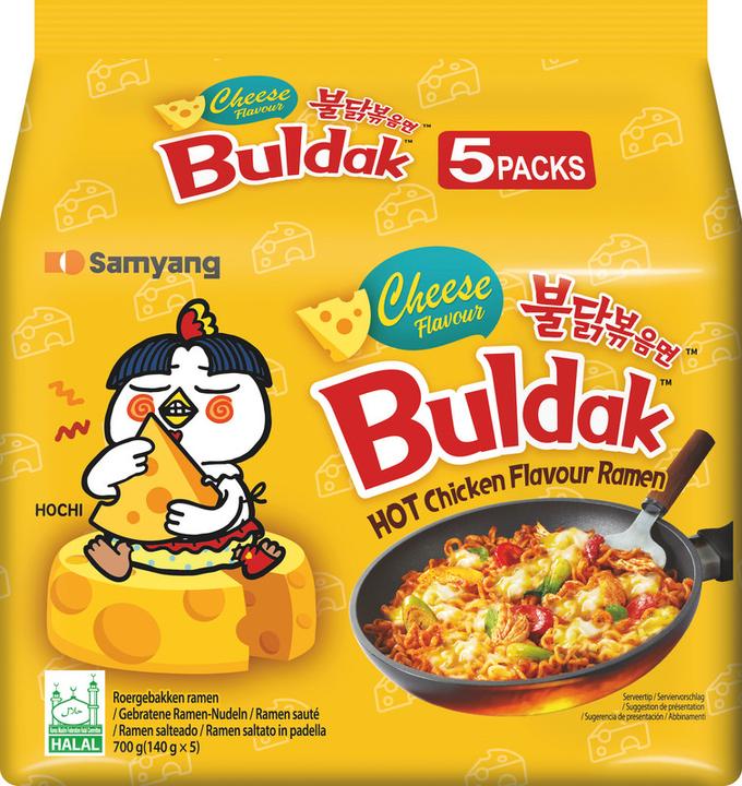 Actual product image Samyang Buldak Buldak Hot Chicken Ramyeon Cheese (700 g)