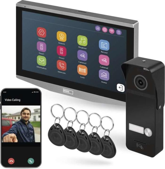 Produktbild Emos GoSmart Video-Türsprechanlage-Set IP-750A mit WiFi (Drahtgebunden)