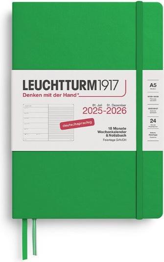 Image du produit Leuchtturm1917 LEUCHTTURM 1W/S MED.18mon HC S.LEAF (A5)