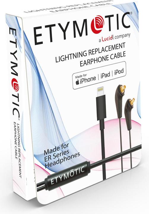 Actual product image Etymotic MMCX auf Lightning Ohrhörerkabel (Lightning, ER4XR | ER4XR-BT | ER2XR | ER2XR-BT | ER2SE | ER3XR | ER3SE | ER4SR | Earphones of other brands with MMCX connectors)