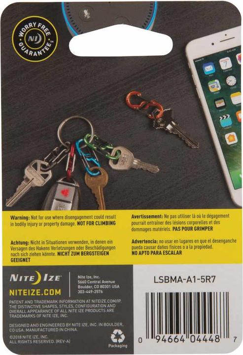 Actual product image Nite Ize NiteIze S-Biner MicroLock Aluminium