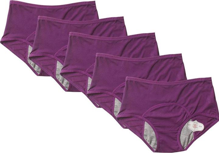 Bonbon Rose 5er-Pack hohe Menstruationshöschen (L)