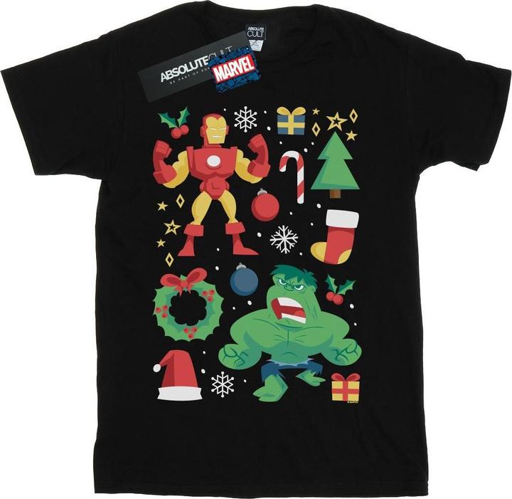 Iron Man And Hulk Christmas Day TShirt (4XL)