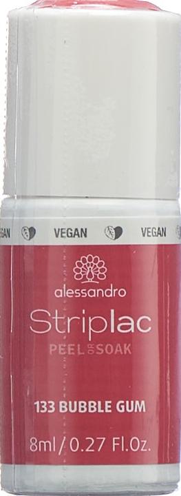 Produktbild Alessandro Striplac Peel or Soak Bubble Gum 8 ml (133 Bubble Gum, Abziehbarer Nagellack)