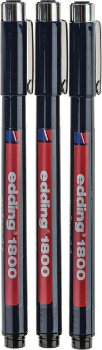Immagine prodotto Edding Profipen 1800 (Nero, 3 x)