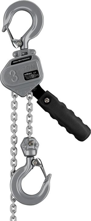 Produktbild Wiltec Mini Hebelzug bis 3t Handkettenzug 1,5m Hubhöhe Kettenzug Hebezeug