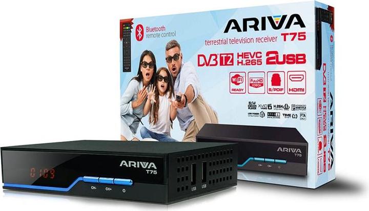 Productafbeelding Ferguson Tuner DVB-T2 Ariva T75 H265 HEVC (DVB-T2, DVB-S, DVB-S2, DVB-T)