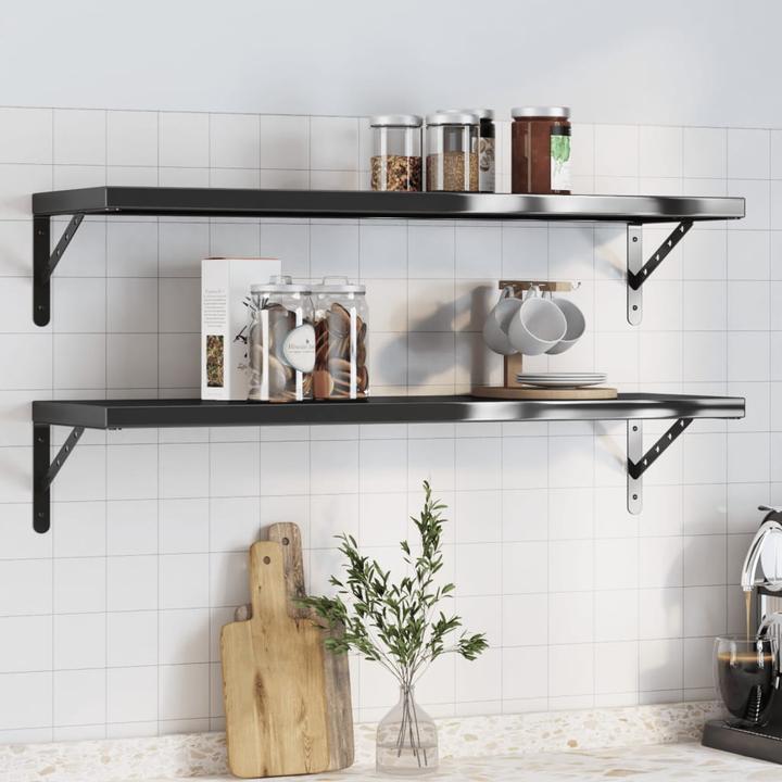 Actual product image VidaXL Wall shelves 2 pcs. 100 x 30 cm Noble