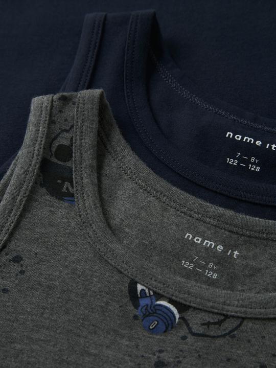 Actual product image Name it Nkmtank Top 2p Dark Grey Mel Skull Noos (158, 164)