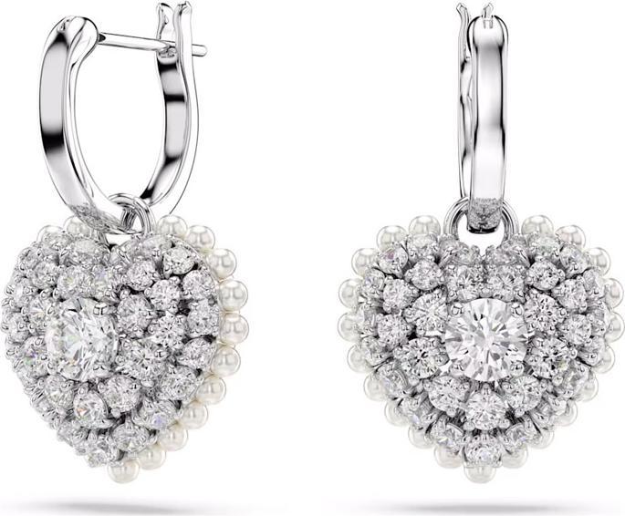 Immagine prodotto Swarovski Orecchini a goccia Hyperbola Cuore Bianco (Metallo Swarovski)