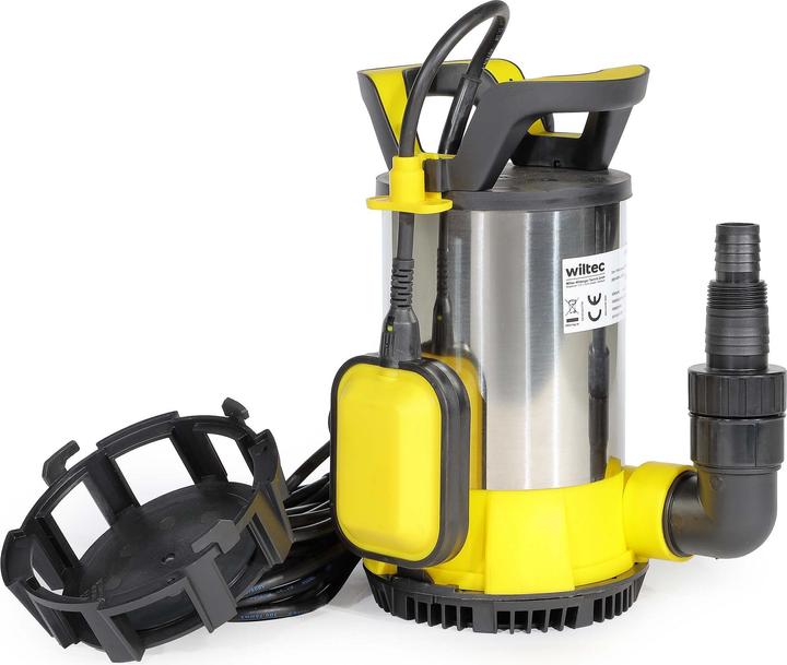 Produktbild Wiltec 3in1 Flachsaugpumpe 400W Schmutzwasserpumpe 8000l/h Tauchpumpe Schwimmer (Schmutzwasserpumpe)