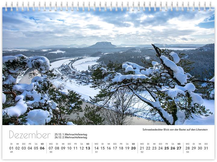 Produktbild Kalender Schsische Schweiz kompakt 2026 (21 x 15 cm, Deutsch)