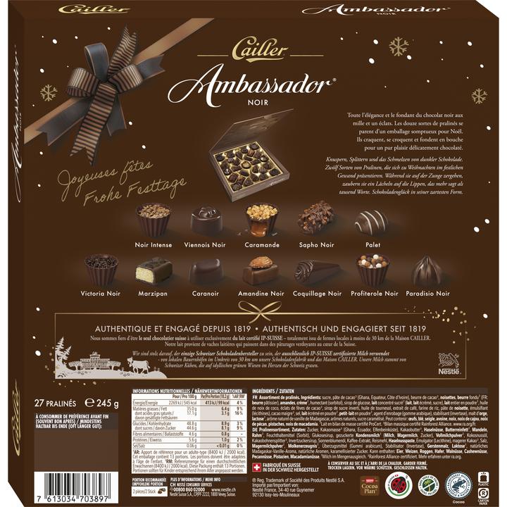 Image du produit Cailler Ambassador sombre Chocolats de Noël (245 g)