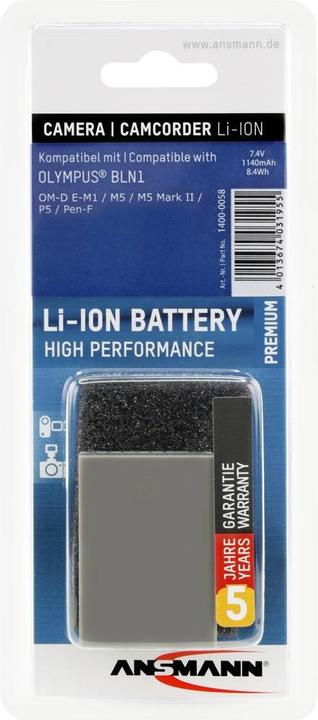 Produktbild Ansmann A-Oly BLN-1 1140mAh 7,4V (Kamera Akku Ladegerät)