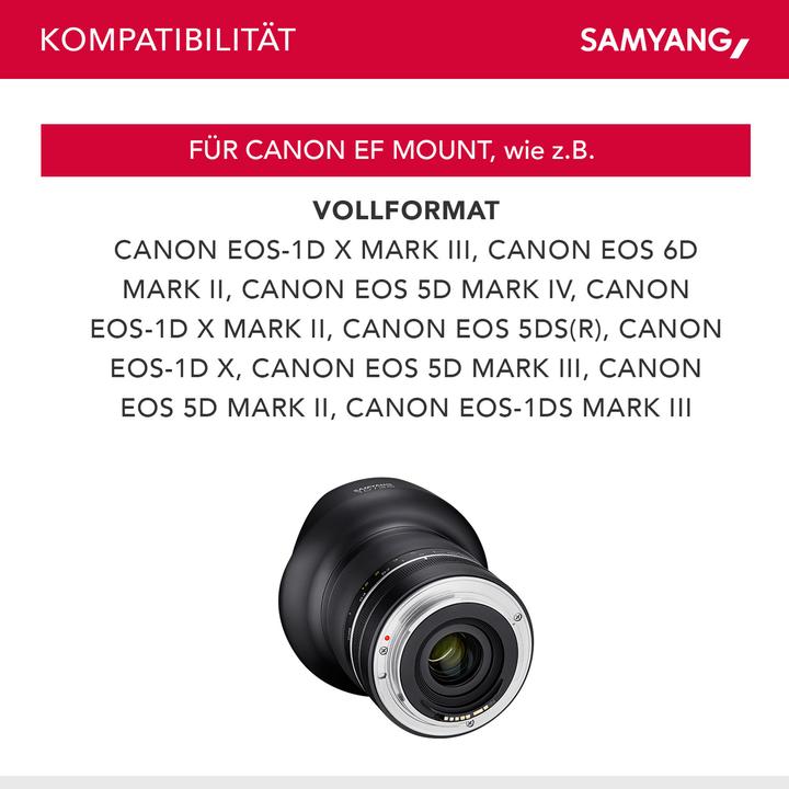 Image du produit Samyang XP 10mm f/3.5 Canon EF (Canon EF, Plein format, APS-C / DX)