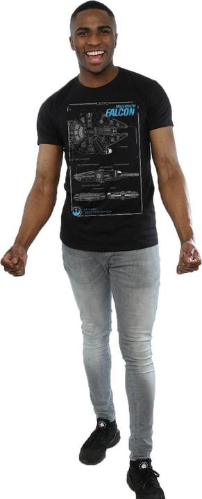 Immagine prodotto Star Wars Force Awakens Millennium Falcon Manual Maglietta Uomo (L)