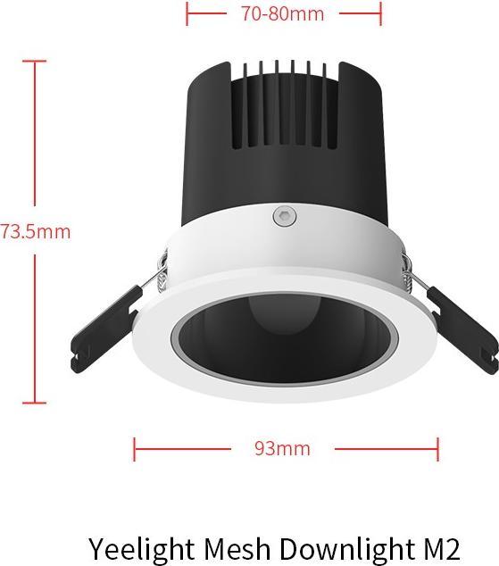 Actual product image Yeelight Mesh Downlight M2 5W 350Lm White Dimmable, 70° beam angle (350 lm)