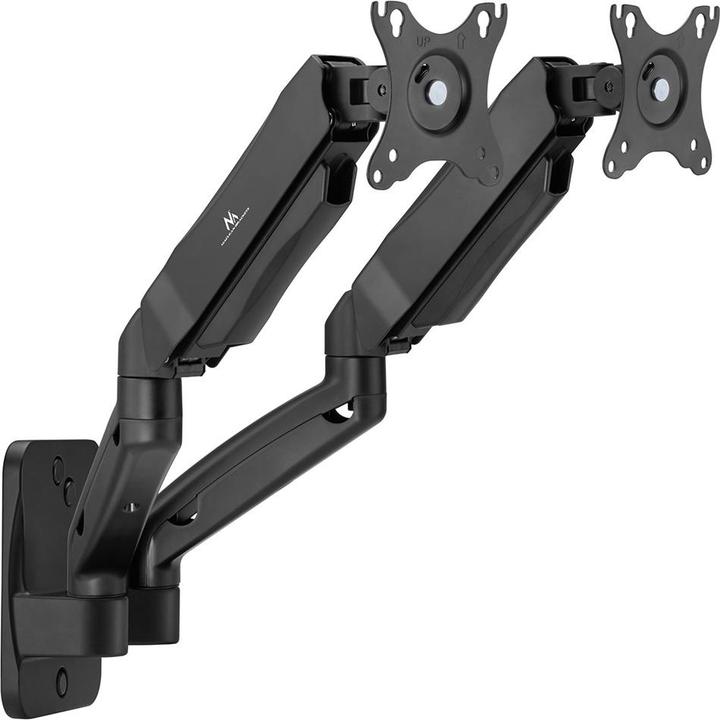 Actual product image Maclean Wall mount for two monitors 17-32" 9kg max mechanical spring MC-988