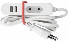 Produktbild Velleman Steckdosenleiste Mit 1 Eurostecker Und 2 Usb-Ports - Ideal Für Unterwegs